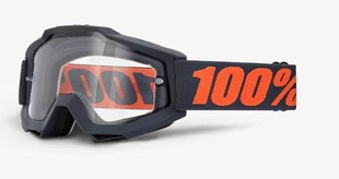 MX brýle 100% Accuri ENDURO Gunmetal černá, čiré dual plexi s čepy pro slídy