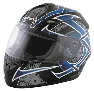NERVE NH2013 Blue moto přilba modrá lesklá integrální helma na motorku