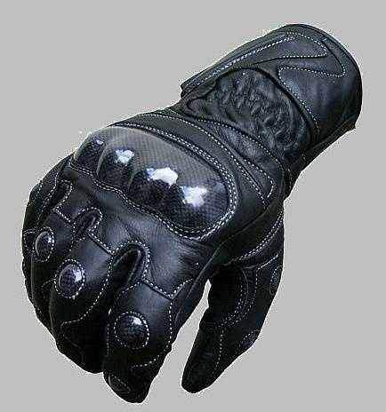 NTX 50 černé kožené rukavice na motorku s kevlarovým chráničem