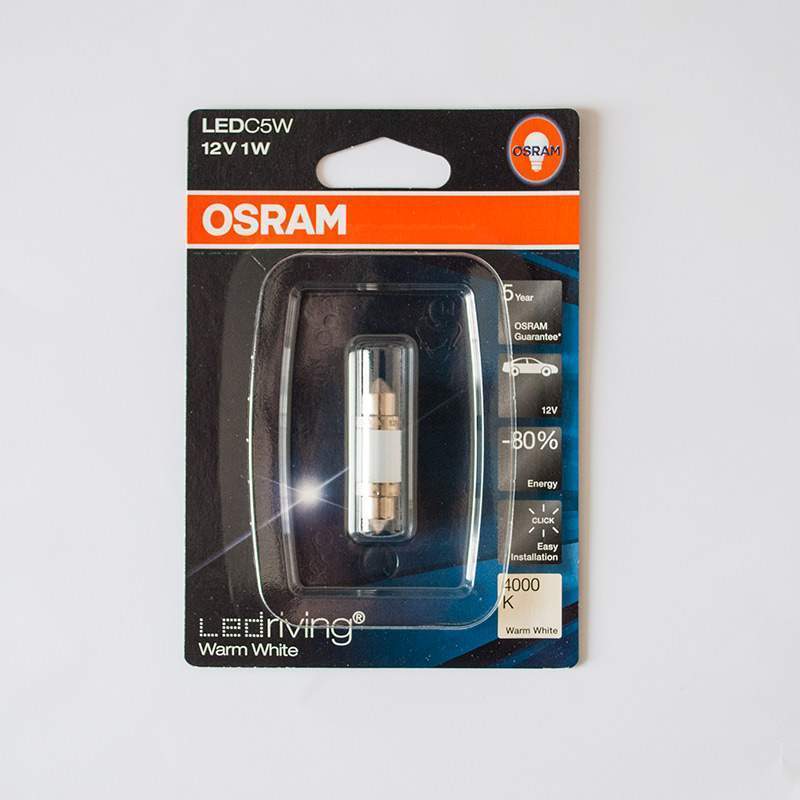 OSRAM žárovka LED RIVING WARM WHITE 4000K 1W 12V SV8.5-8 C5W