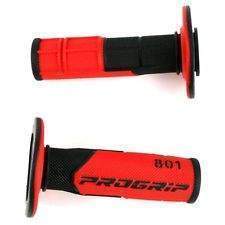 PROGRIP gripy PG801 OFF ROAD (22+25mm, délka 115mm) barva černá/červená (dvoudílné) (PG801BK/RD) (801-125)