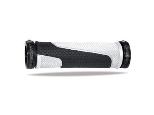 PROGRIP gripy PG997 ATV/JET SKI/MTB (22+22mm, délka 130mm) barva bílá/černá s černou koncovkou LOCK ON (997-137)