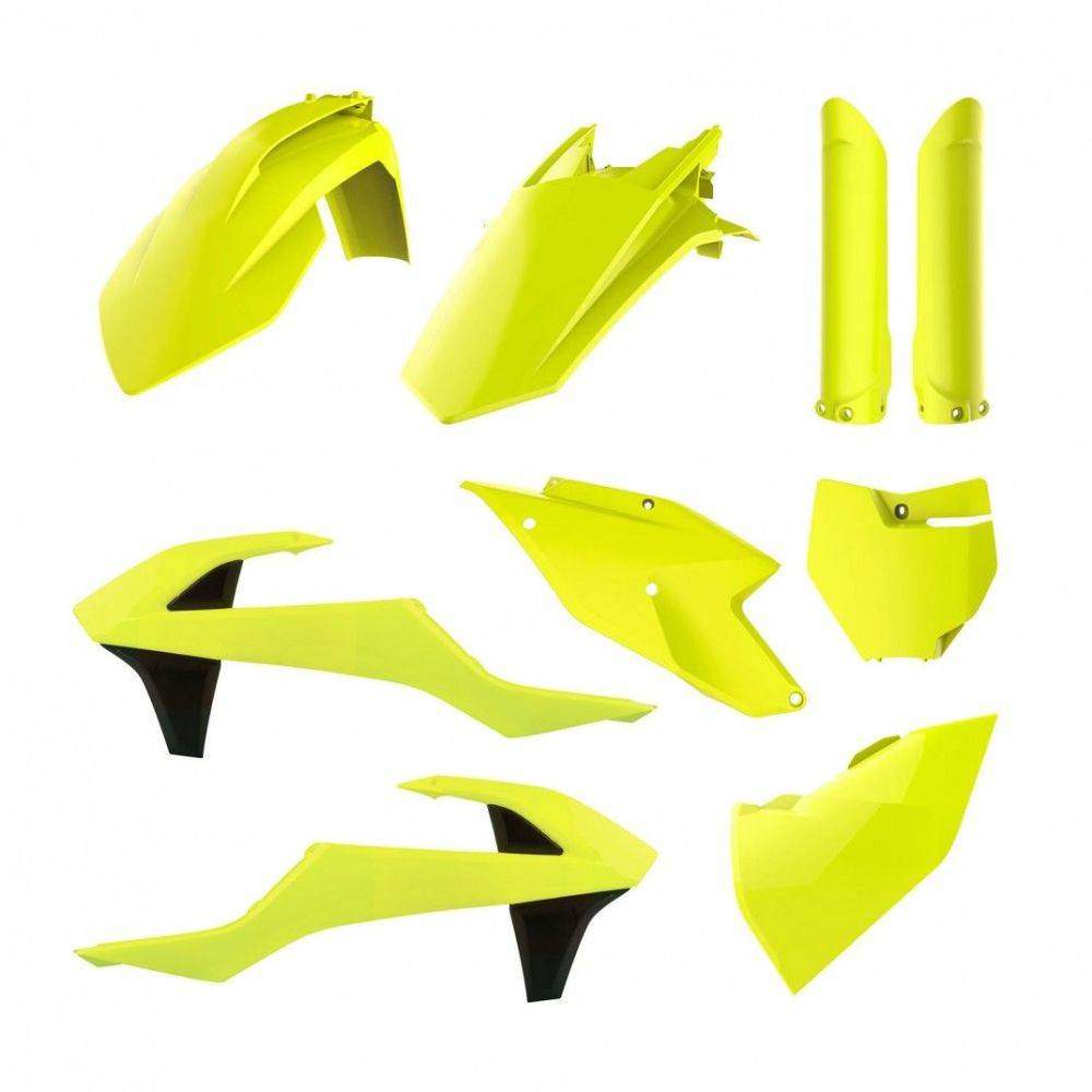 POLISPORT kompletní plasty KTM SX 125/150, SXF 250/350/450 16-18, barva žlutá fluo