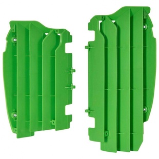 POLISPORT kryt chladiče (krátký - komplet) KAWASAKI KXF450 12-15, barva zelená