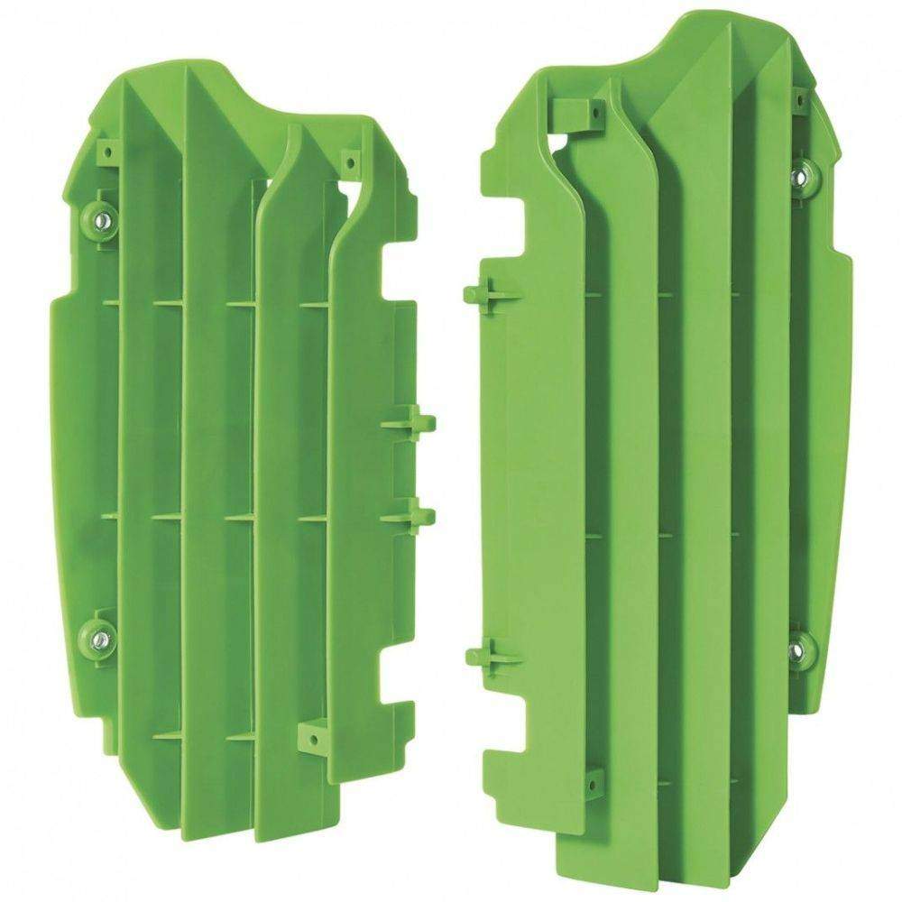 POLISPORT kryt chladiče (krátký - komplet) KAWASAKI KXF250 13-16, barva zelená