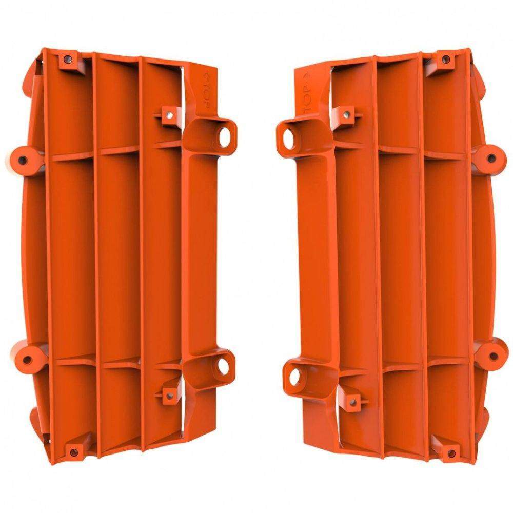 POLISPORT kryt chladiče krátký KTM EXC/EXCF/SX/SXF 17-19, barva oranžová