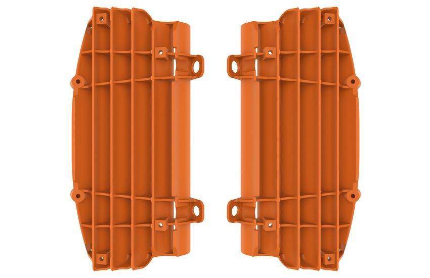 POLISPORT kryt chladiče (krátký - komplet) KTM SX 16-17,SXF 16-17, barva oranžová