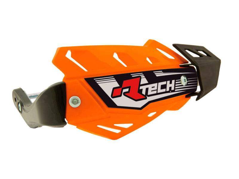 RACETECH kryty rukojetí FLX ATV/QUAD, barva oranžová (s uchycením)