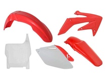 RACETECH kompletní plasty HONDA CRF 250R 06-07, barva OEM bílá červená (tabulka) (HO105E999)