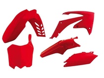 RACETECH kompletní plasty HONDA CRF 250R 11-13, CRF 450R 11-12, barva červená (tabulka) (HO115E070)