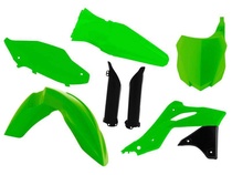 RACETECH kompletní plasty KAWASAKI KXF 250 13-16, barva zelená fluo (tabulka) (KA221E999)