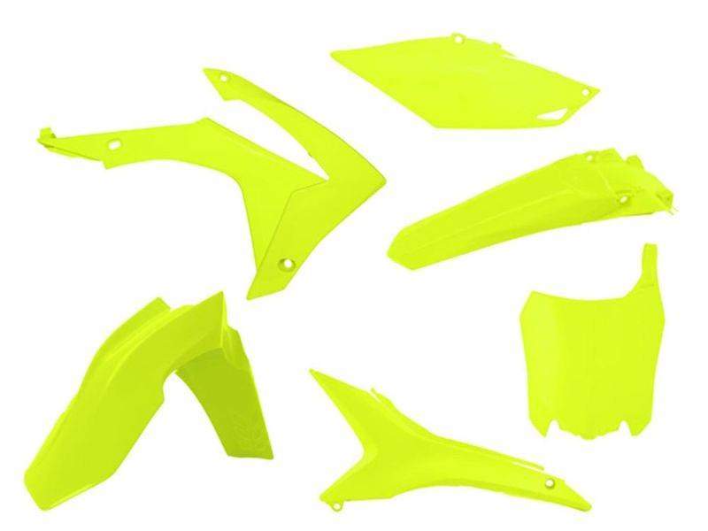 RACETECH kompletní plasty HONDA CRF 250R 14-17, CRF 450R 13-16, barva žlutá fluo (s krytem filtru) (HO116P)