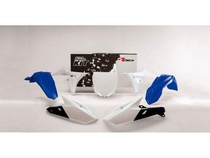 RACETECH kompletní plasty YAMAHA YZF 250 14-18 YZF 450 14-17 YZ/FX 250 15-18 YZ/FX 450 16-18, barva modrá bílá (tabulka) (YA318E999)