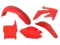 RACETECH kompletní plasty HONDA CRF 250R 04-05, barva červená (tabulka) (HO104E070)