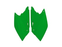 RACETECH boční tabulky zadní KAWASAKI KXF 250 04-05, barva zelená fluo