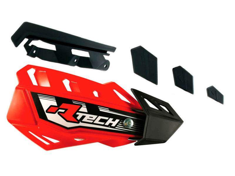 RACETECH náhradní plastové kryty rukojetí FLX / ALU / ATV, barva červená