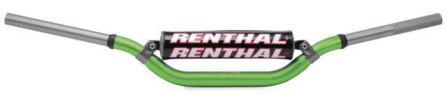 RENTHAL řídítka 1,1/8 CALA 28,6mm MX TWINWALL HANDLEBAR GREEN REED / WINDHAM PADDED, barva zelená s protektorem