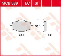 TRW MCB539SI offroad sintrované brzdové destičky na motorku