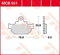 TRW MCB551 organické brzdové destičky na motorku