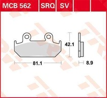 TRW MCB562SV sintrované přední brzdové destičky na motorku