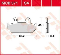 TRW MCB571SV sintrované přední brzdové destičky na motorku