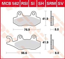 TRW MCB582SV sintrované přední brzdové destičky na motorku
