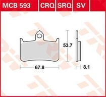 TRW MCB593SV sintrované přední brzdové destičky na motorku