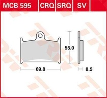 TRW MCB595SV sintrované přední brzdové destičky na motorku