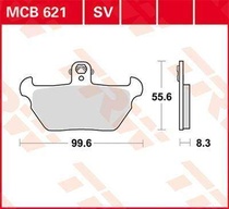 TRW MCB621SV sintrované přední brzdové destičky na motorku