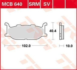 TRW MCB640SV sintrované přední brzdové destičky na motorku