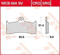 TRW MCB660SRQ racing sintrované přední brzdové destičky na motorku
