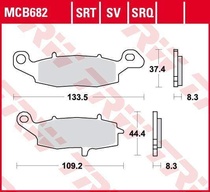 TRW MCB682SRT racing sintrované přední brzdové destičky na motorku