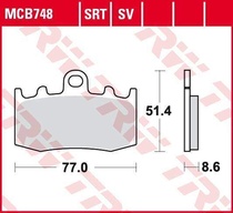 TRW MCB748SRT racing sintrované přední brzdové destičky na motorku