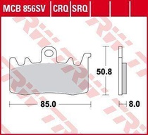 TRW MCB856SRT racing sintrované přední brzdové destičky na motorku