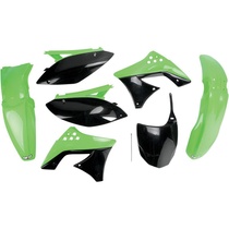 UFO kompletní plasty KAWASAKI KXF 250 09, KXF 250 12, barva OEM (zelená/černá)