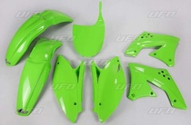 UFO kompletní plasty KAWASAKI KXF 250 09, KXF 250 12, barva zelená