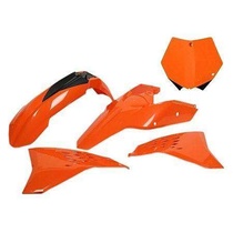 UFO kompletní plasty KTM SX 85 13-17, barva OEM 13-14 (oranžová/bílá)