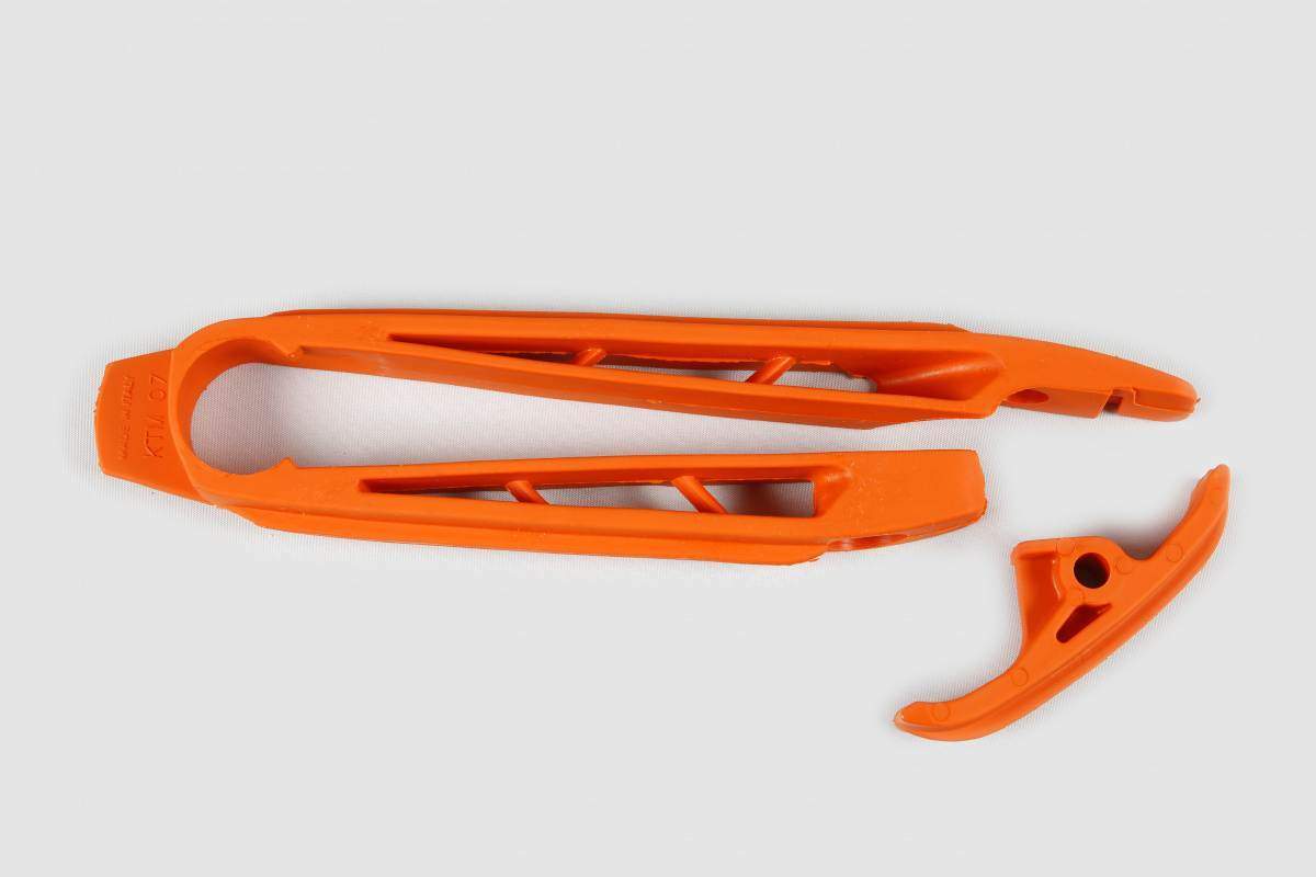 UFO slider řetězu KTM SX/SXF 07-10, EXC 08-11, barva oranžová
