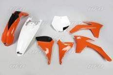 UFO kompletní plasty KTM SX/SXF 16-18, barva OEM 17 (oranžová/bílá)