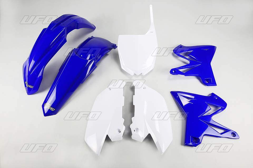 UFO kompletní plasty YAMAHA YZ 125/250 02-14, barva OEM (modrá/bílá) RESTYLING modrá zadní blatník
