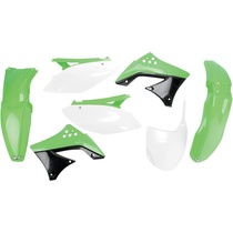 UFO kompletní plasty KAWASAKI KXF 450 09, barva OEM (zelená/bílá/černá)