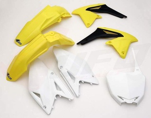 UFO kompletní plasty SUZUKI RMZ 450 11-12, barva OEM (žlutá/bílá/černá)
