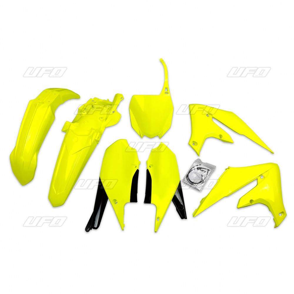 UFO kompletní plasty YAMAHA YZF 250 19, YZF 450 18-19, barva žlutá fluo