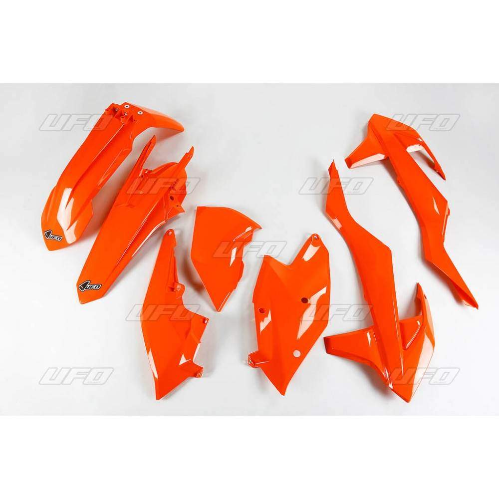 UFO kompletní plasty KTM EXC/EXC-F 17-19, barva oranžová fluo