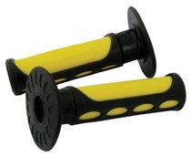 OFF-Road MX Gripy na motorku, žluté černé, délka 125 mm, průměr 22 mm levý, 25 mm pravý