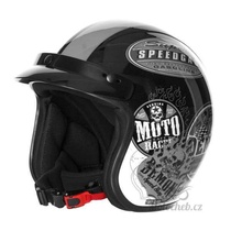 Stealth HD320 otevřená helma černobílá, přilba na motorku
