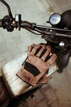 Broger CALIFORNIA VINTAGE hnědé kožené rukavice na motorku