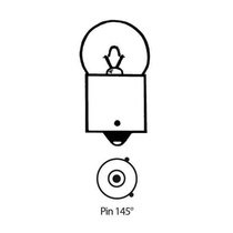 Žárovka 12V10W, Bay15s, Pin 145°, oranžová, Ø=18x37mm
