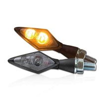 LED blinkry Spark na motorku, tónované sklo, černé, M8