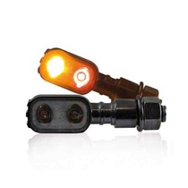 LED blinkry Fluted na motorku, kombinované, tónované sklo, černá, M10